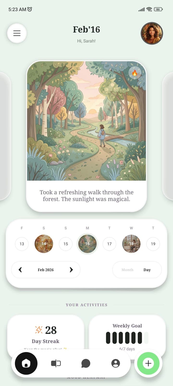 AI-generated artwork for your diary entry